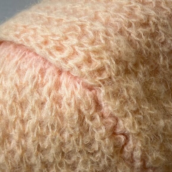 VTG Wool Woven Light Peach Colored Head Wrap Hat Made in Italy - Picture 8 of 8